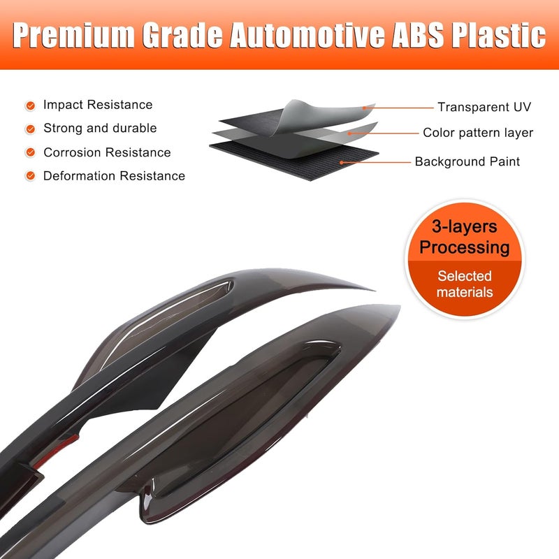 Sekhyna Car Tail Lights Lamp Cover Compatible with Lotus Emira V6 GT GT4 I4 2021-2024,Smoked Black Tail Light Shell Trim Cover Kits,Rear Lamp Shade Brake Indicator Light Trim Accessories 2PCS - Image 3